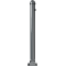 Ornamental bollard | Series 477B | � 76 mm | foldable, self-engaging lockto be fixed by plugs, with base plate 100 x 150 mm | with Euro profile cylinder lock and three keys | without eyelet